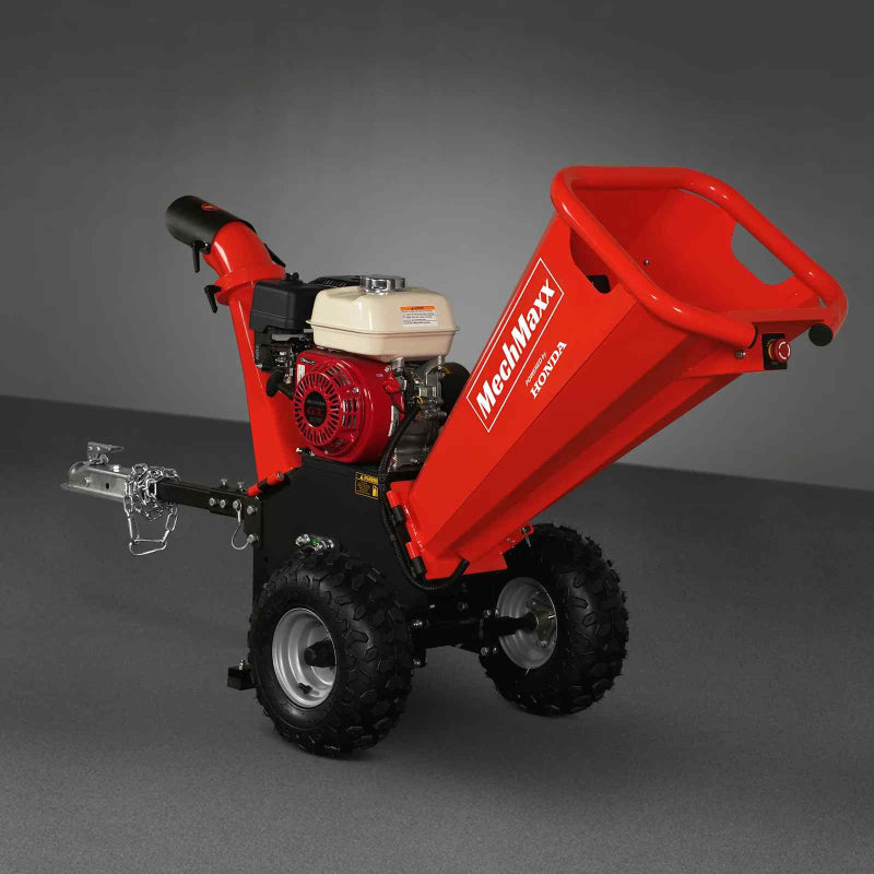 MechMaxx GS650 7hp Gas-Powered, Honda GX200 Wood Chipper with Towbar