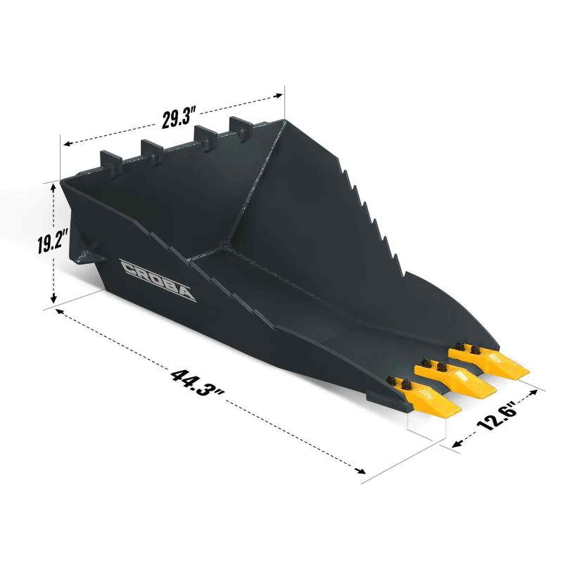 MechMaxx 16'' Cutting Width Mini Skid Steer Stump Bucket