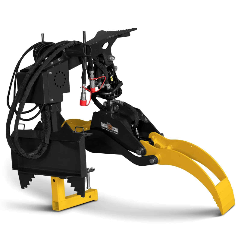 MechMaxx Multi-purpose Hydraulic Rotating Log Grapple For Mini Skid Steer
