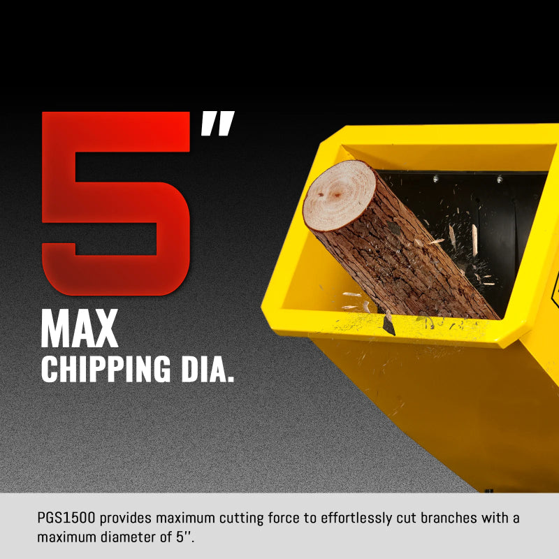 MechMaxx PGS1500 Gas-Powered Wood Chipper with Towbar