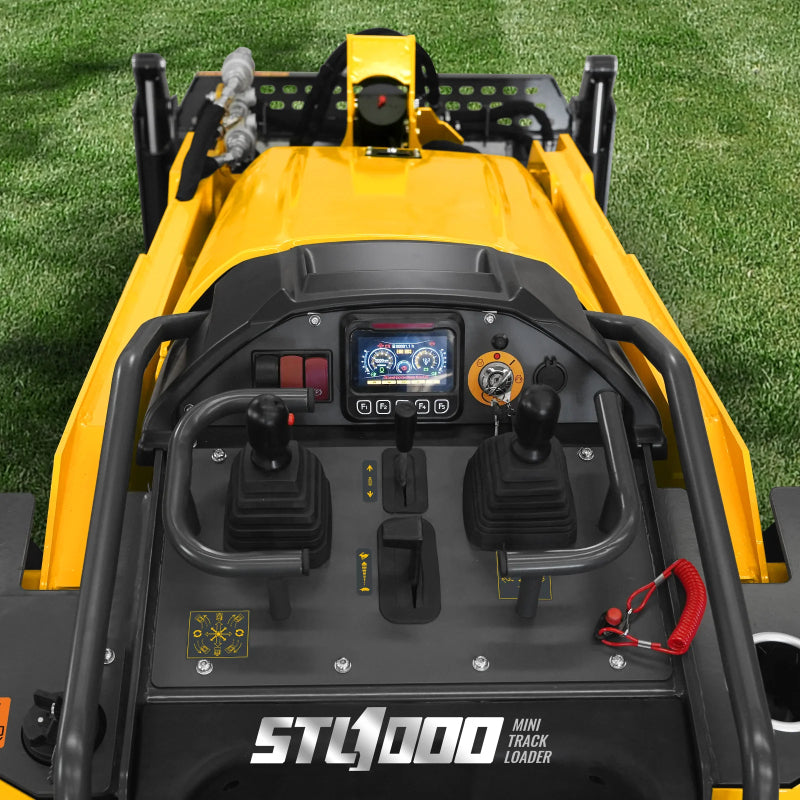 Croba STL1000 Mini Skid Steer Stand-On Compact Track Loader - 4-in-1 Bucket included