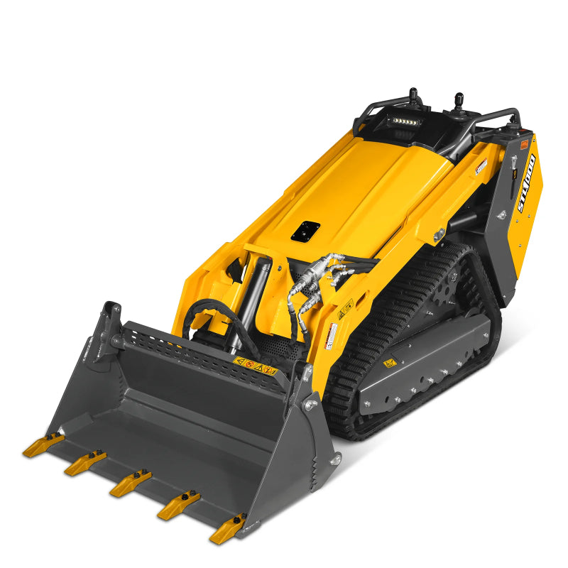 Croba STL1000 Mini Skid Steer Stand-On Compact Track Loader - 4-in-1 Bucket included