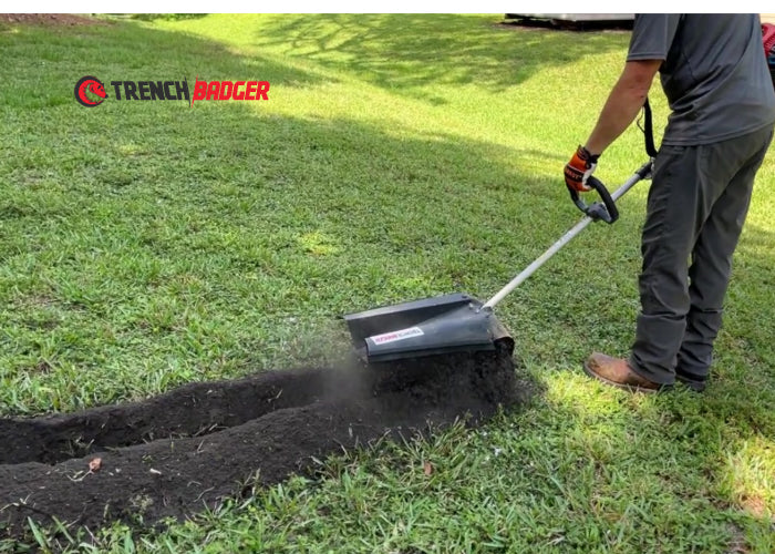 TrenchBadger Pro 12 – Portable 12" Deep‑Cut Trencher (Efco 2‑Cycle Engine)