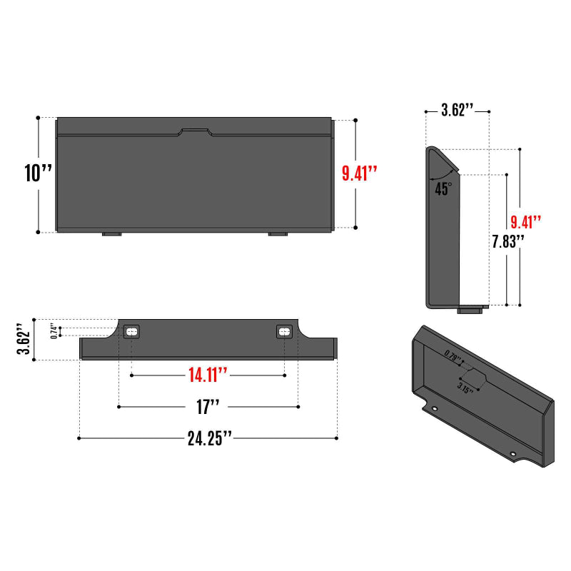 MechMaxx 57'' Hydraulic Mini Skid Steer Dozer Blade
