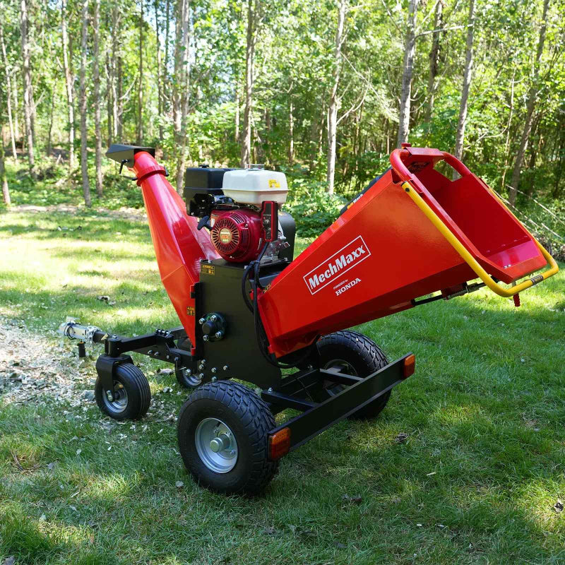MechMaxx 6 inch Honda Gas-Powered Drum Wood Chipper