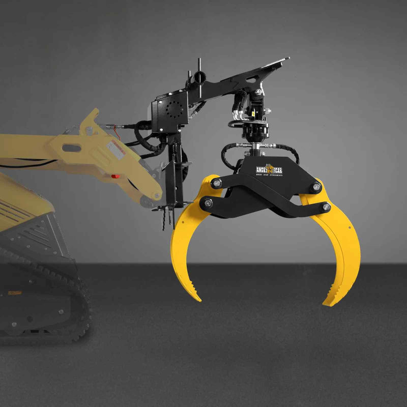 MechMaxx Multi-purpose Hydraulic Rotating Log Grapple For Mini Skid Steer