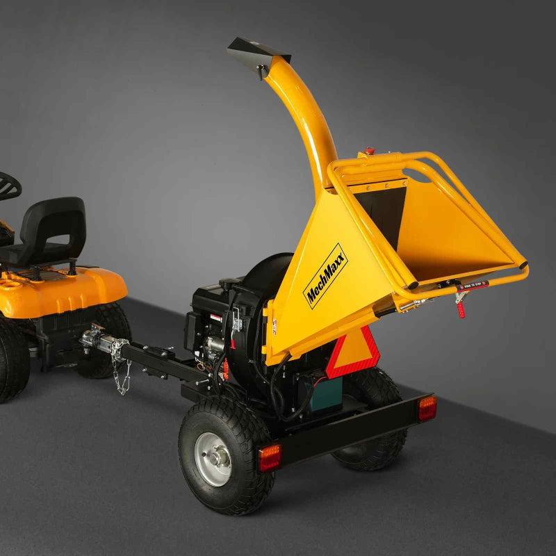 MechMaxx P4205 5-inch E-start Gasoline Engine Powered Disc Wood Chipper