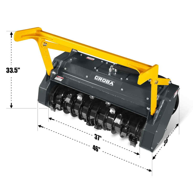 MechMaxx MCH37 Mini Skid Steer Drum Forestry Mulcher