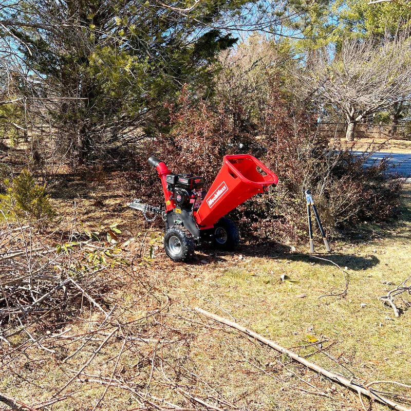 MechMaxx GS650 4" 7hp Gas-Powered, Ducar Wood Chipper with Towbar