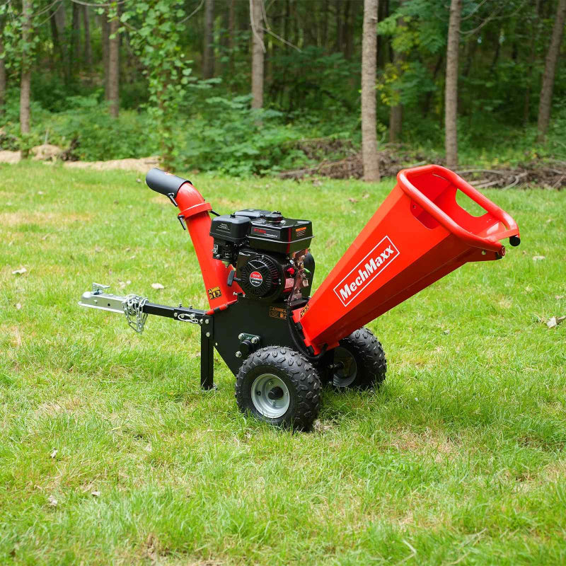 MechMaxx GS650 4" 7hp Gas-Powered, Ducar Wood Chipper with Towbar