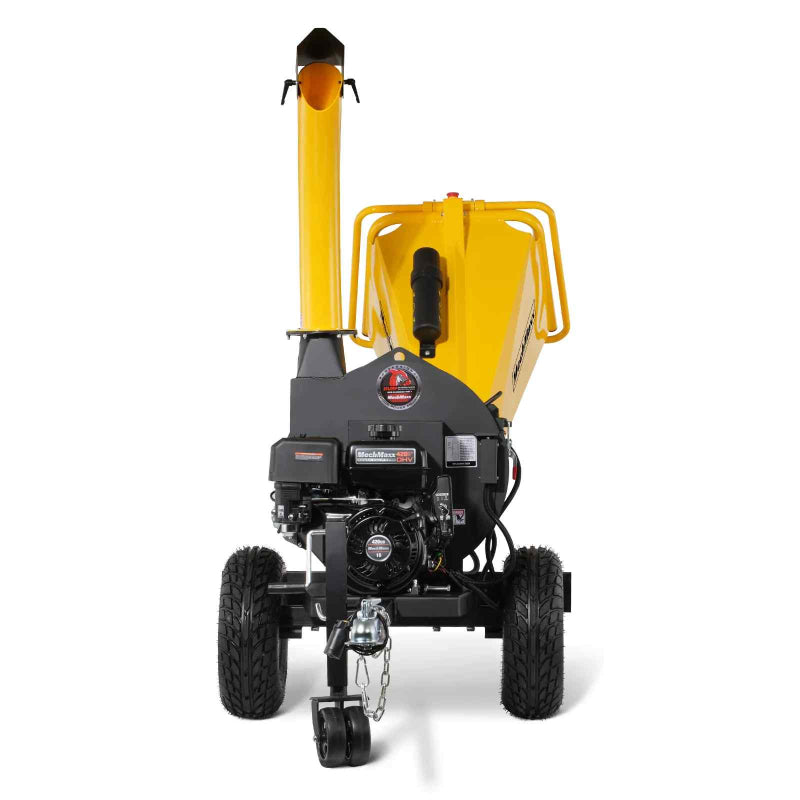 MechMaxx P4205 5-inch E-start Gasoline Engine Powered Disc Wood Chipper