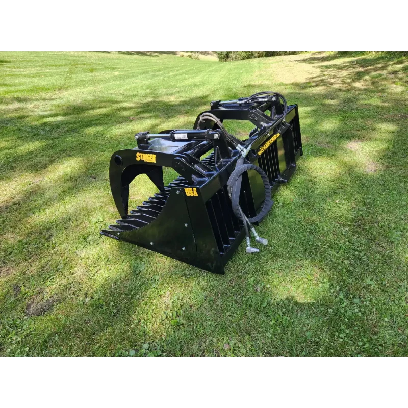 Stinger Attachments ROG Skid Steer Open-Sides Rock Grapple
