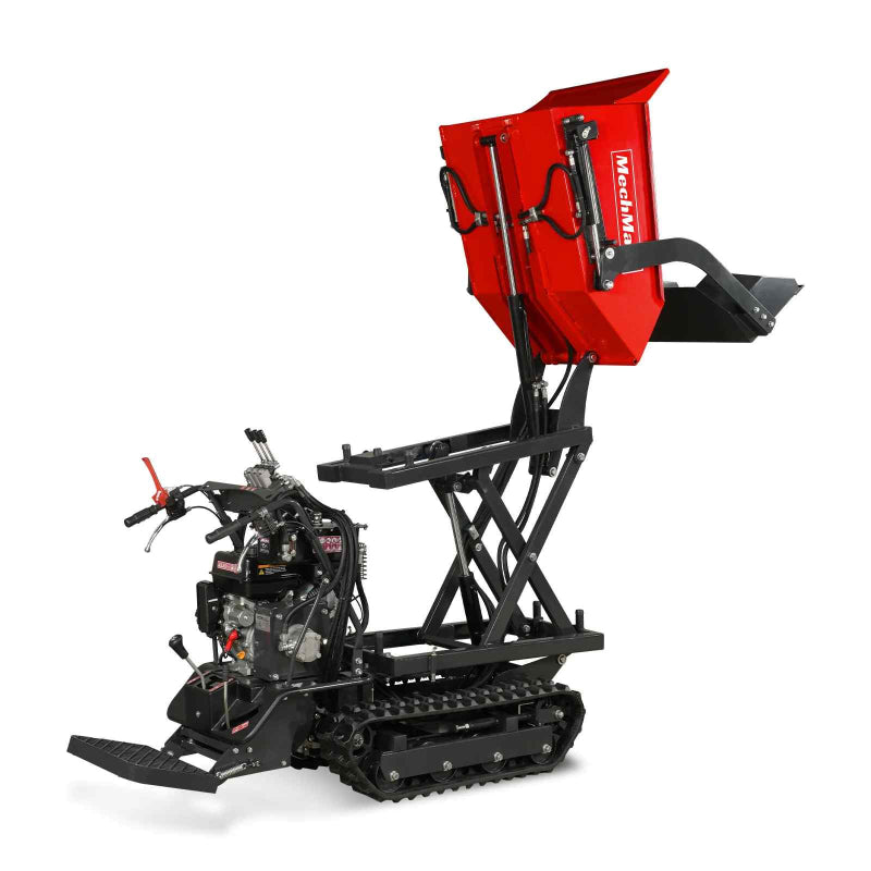 MechMaxx D50HTFL Tracked Dumper with Hydraulic Tipping and Lifting with Front Shovel
