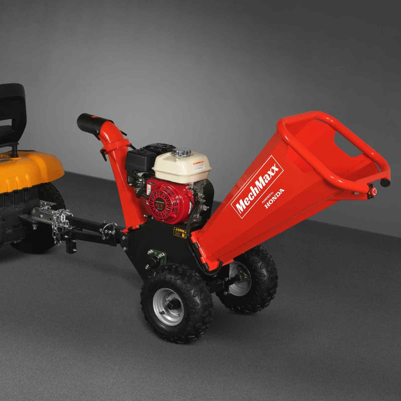 MechMaxx GS650 7hp Gas-Powered, Honda GX200 Wood Chipper with Towbar