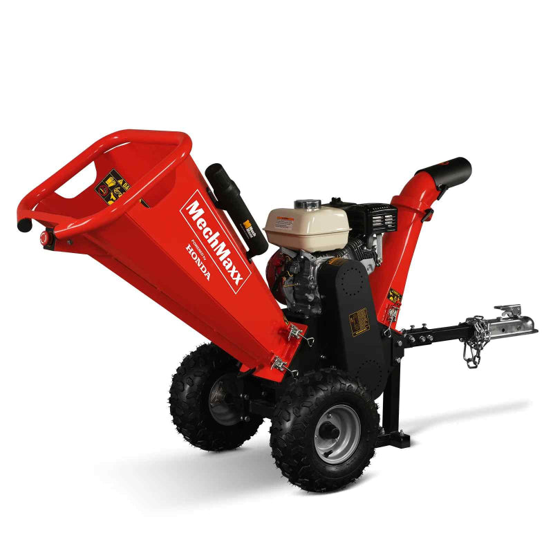 MechMaxx GS650 7hp Gas-Powered, Honda GX200 Wood Chipper with Towbar