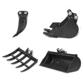 MechMaxx 4-Piece Mini Excavator Attachment Set for Mini Excavator