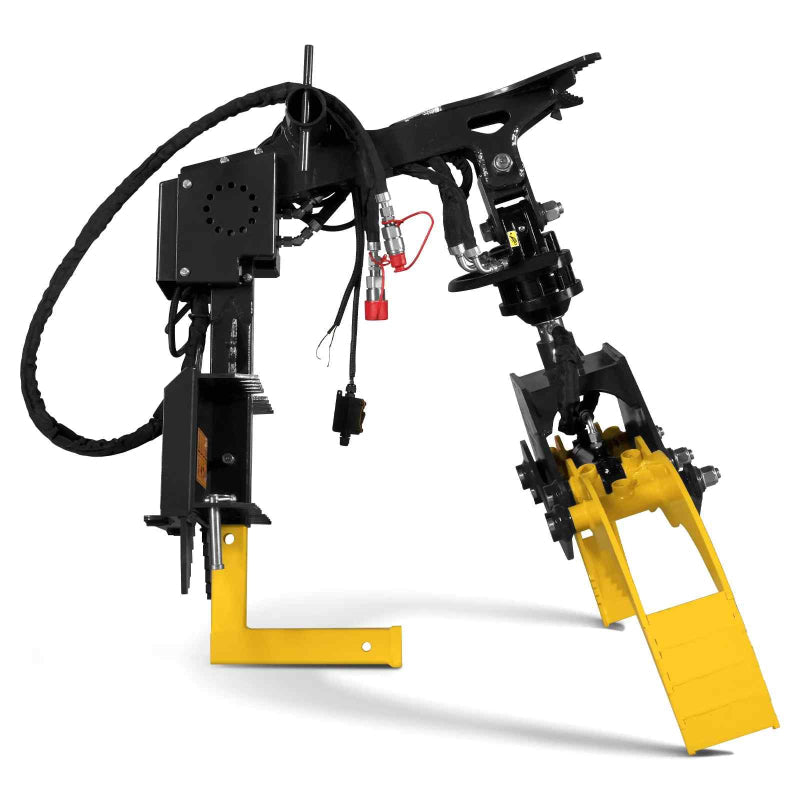 MechMaxx Multi-purpose Hydraulic Rotating Log Grapple For Mini Skid Steer