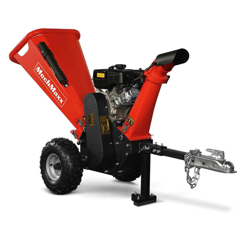 MechMaxx GS650 4" 7hp Gas-Powered, Ducar Wood Chipper with Towbar